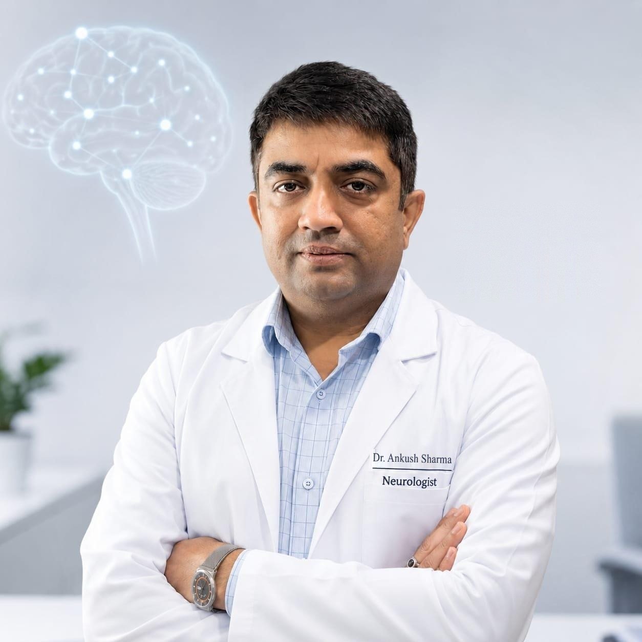 Dr. Ankush Sharma, neurologist at NeuroAxis Clinic, Jammu